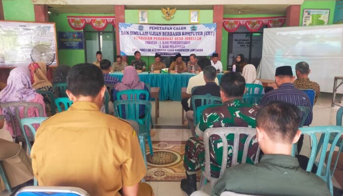 Danramil Sugio Hadiri Penetapan Calon Dan Simulasi Ujian Perangkat Desa Jubellor
