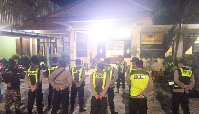 Antisipasi Konvoi Liar, Polsek Balen Bojonegoro Turun Kekuatan Penuh