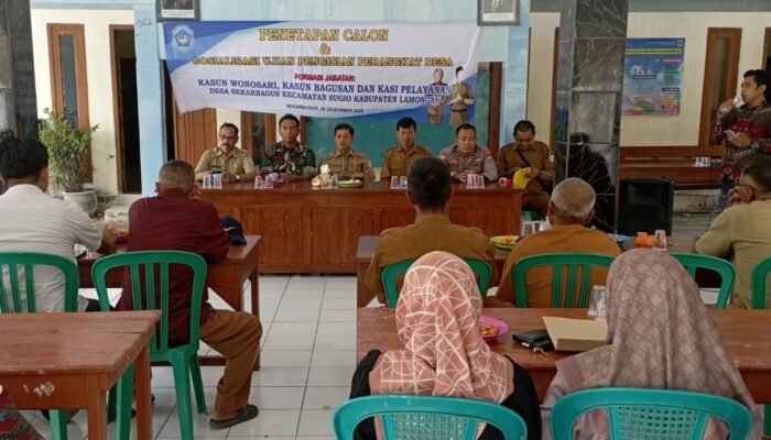 Danramil Sugio Hadiri Penetapan Calon Perangkat Desa Sekarbagus