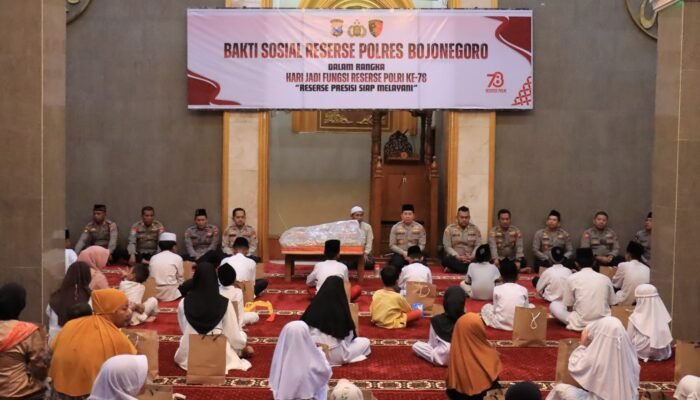 HUT Reserse Ke -78, Satreskrim Bojonegoro Gelar Santunan Yatim dan Bansos