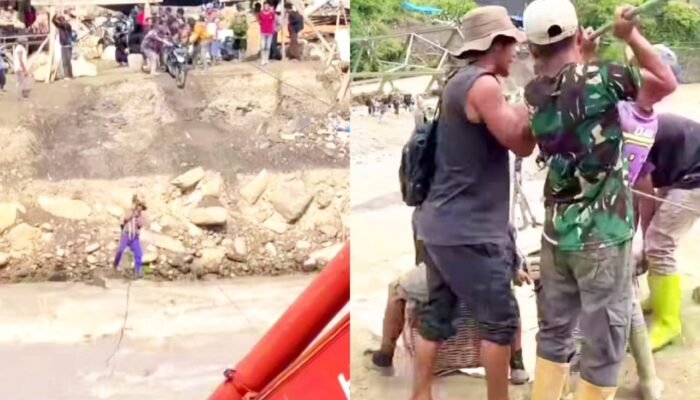 Tali Sling di Atas Sungai Deras, Jalan Hidup Warga Burlah Aceh Tengah Pasca Banjir