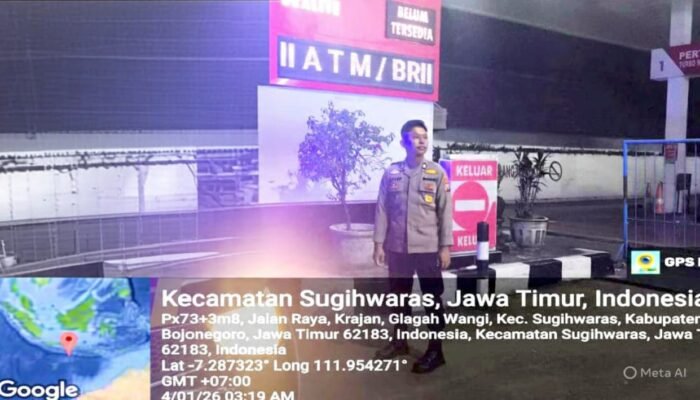 Cegah Kejahatan Malam Hari, Polsek Sugihwaras Intensifkan Patroli