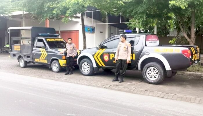 Antisipasi Curat, Curas, Curanmor, Dua Polsek di Bojonegoro Patroli Gabungan