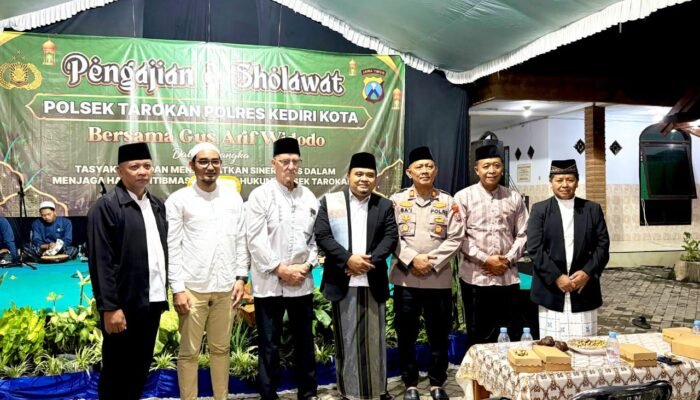 Polsek Tarokan Kediri Ajak Warga Sholawatan, Kamtibmas Jadi Fokus Utama