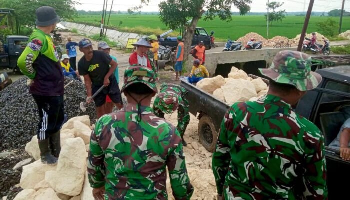 Aksi Cepat TNI di Babat Lamongan, Tanggul Jebol Kini Kembali Kokoh