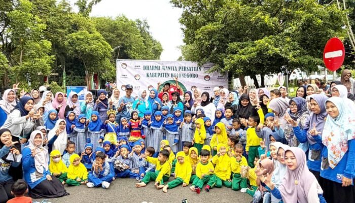 Tak Sekedar Olahraga, CFD Bojonegoro Disulap Jadi Ruang Literasi Anak