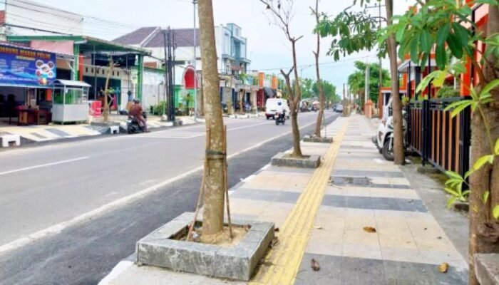 Wajah Baru Jalan Panglima Polim Bojonegoro, Trotoar Lebar dan Bebas Genangan