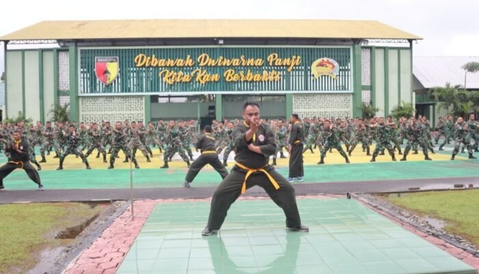 Tingkatkan Ketangkasan Prajurit, Kodim Bojonegoro Gelar Latihan Pencak Silat  Militer