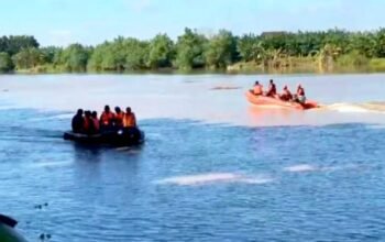 Pencarian Bocah Lamongan Tenggelam di Bengawan Solo Dilanjutkan