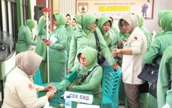 Kodim Bojonegoro Fokus Deteksi Dini Penyakit Jantung Persit