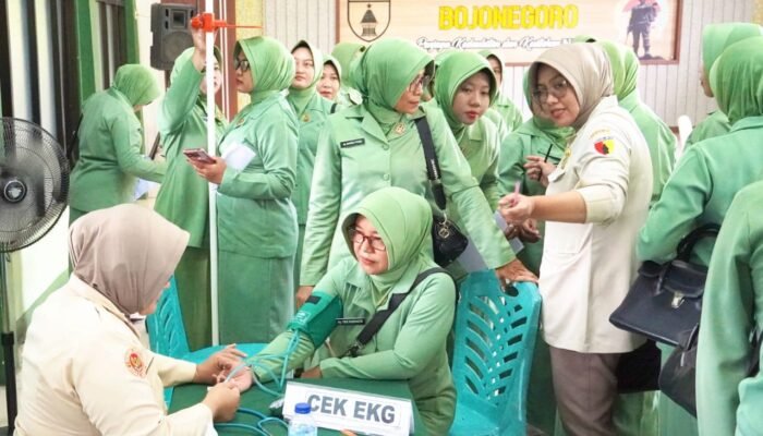 Kodim Bojonegoro Fokus Deteksi Dini Penyakit Jantung Persit