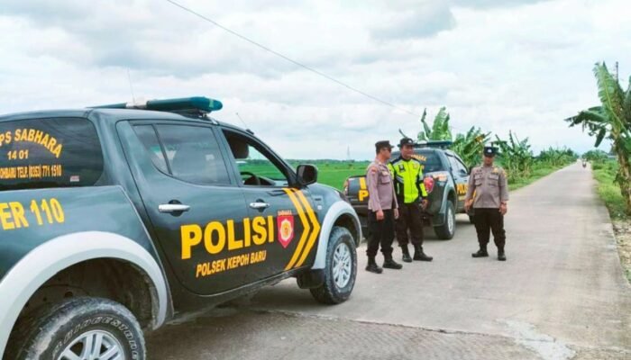 Tekan Kriminalitas, Polsek Kepohbaru Bojonegoro Intensifkan Patroli Lintas Wilayah