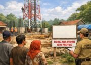 Tower Berdiri di Permukiman warga Desa Jari Bojonegoro, Status Izin Jadi Tanda Tanya