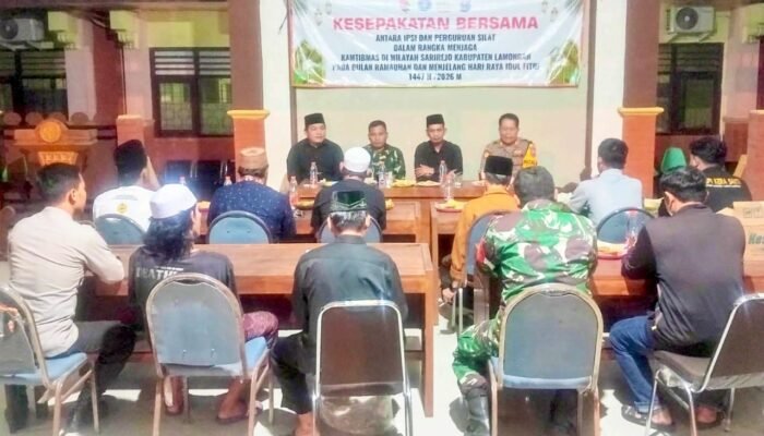 Perguruan Silat se Kecamatan Sarirejo Lamongan Sepakat Damai, Ramadhan Dijaga Aman