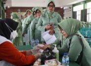 HUT Persit KCK ke-80, Kodim Bojonegoro Gelar Pemeriksaan EKG dan HPV DNA
