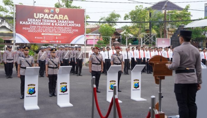 Mutasi Pejabat Utama Polres Bojonegoro, Kasat Reskrim dan Kasat Lantas Berganti