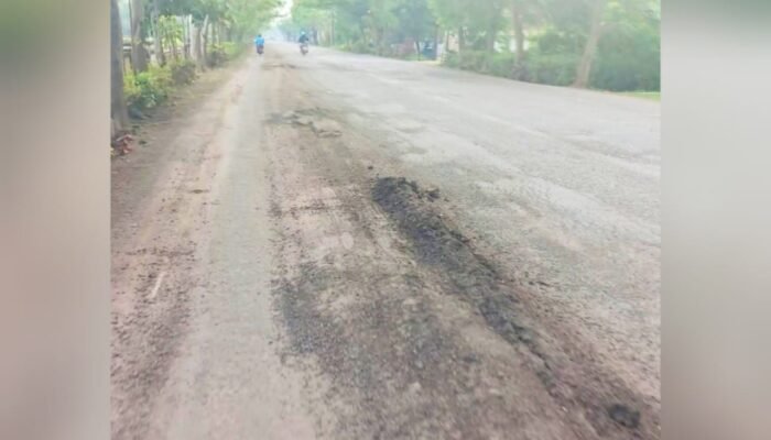 Sering Sebabkan Kecelakaan, Jalan Nasional Baureno Bojonegoro Dibiarkan Rusak