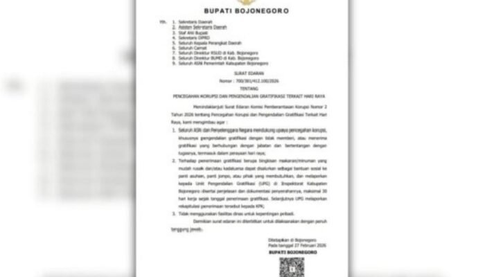 Lebaran Tanpa Korupsi, Ini Instruksi Tegas Bupati Bojonegoro untuk ASN