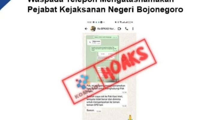 Awas Modus Deepfake, Penipu Catut Nama Pejabat Kejari Bojonegoro Lewat Telepon