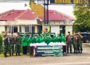 Ratusan Takjil Dibagikan Koramil Pucuk di Perbatasan Babat Lamongan