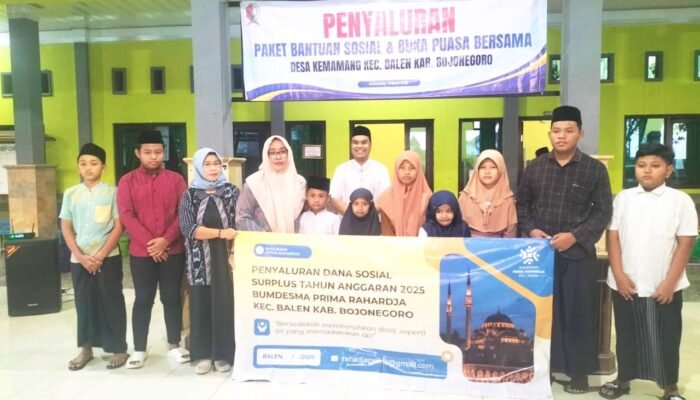 Pendopo Desa Kemamang Bojonegoro Ramai, Santunan Anak Yatim dan Buka Bersama Pererat Kebersamaan Warga