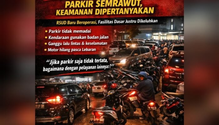 Parkir RSUD Labuan Pandeglang Banten Pakai Badan Jalan, Pengunjung Resah