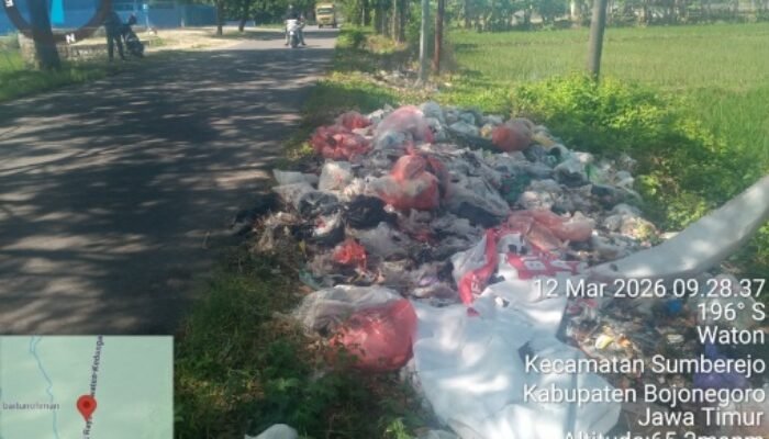 Sampah di Ruas Jalan Wotan Sumberrejo  Masih Menjadi Permasalahan Yang Belum Tuntas