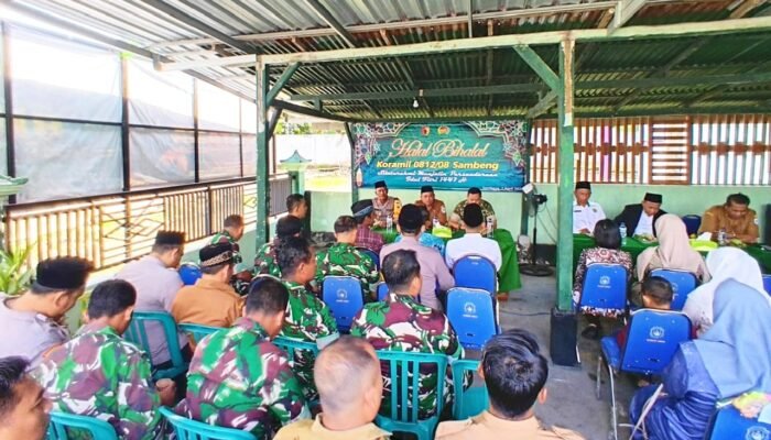 Momen Hangat di Sambeng Lamongan, Halal Bihalal Jadi Kunci Sinergi TNI dan Muspika