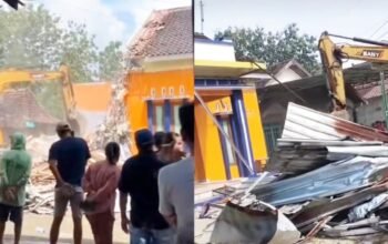 Rumah di Pati Dirobohkan Pakai Ekskavator, Diduga Dipicu Cinta Segitiga