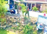 Loreng dan Cangkul Bersatu, Koramil Turi Lamongan Hijaukan Desa Balun