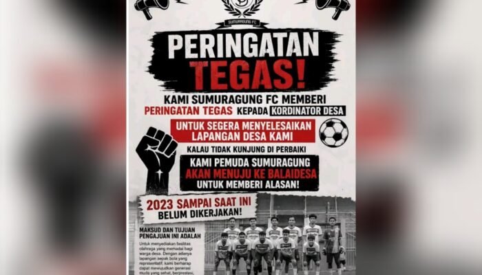 Aspirasi Pemuda Sumuragung Bojonegoro Menggema, Minta Lapangan Bola Segera Diselesaikan