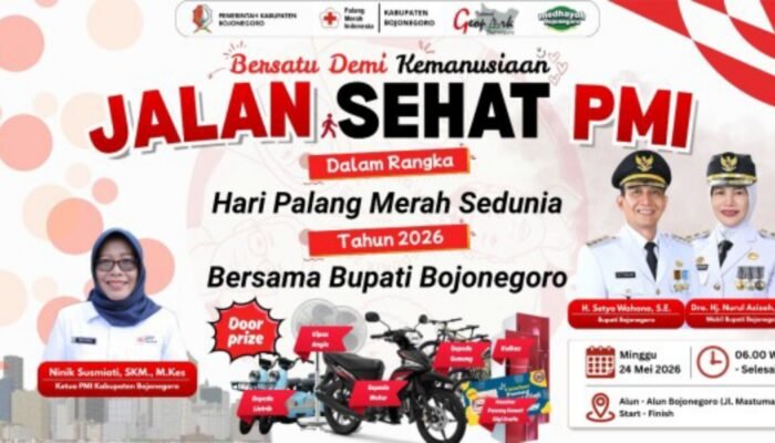 PMI Bojonegoro Akan Gelar Jalan Sehat Gratis, Doorprize Motor Menanti