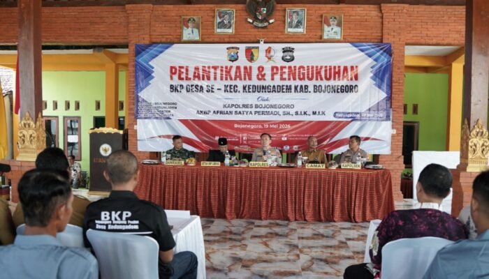 BKP Tingkat Desa Dikukuhkan, Kapolres Bojonegoro Ajak Masyarakat Rawat  Kondusivitas