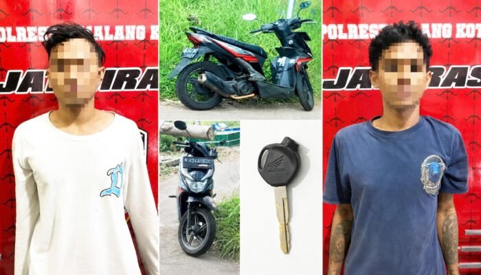 Ancam Korban Pakai Pisau dan Celurit, Dua Pelaku Curas di Malang Dibekuk Polisi
