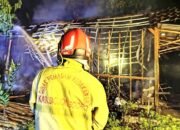 Kebakaran Tengah Malam Gegerkan Dander Bojonegoro, Damkar Kerahkan Tiga Armada