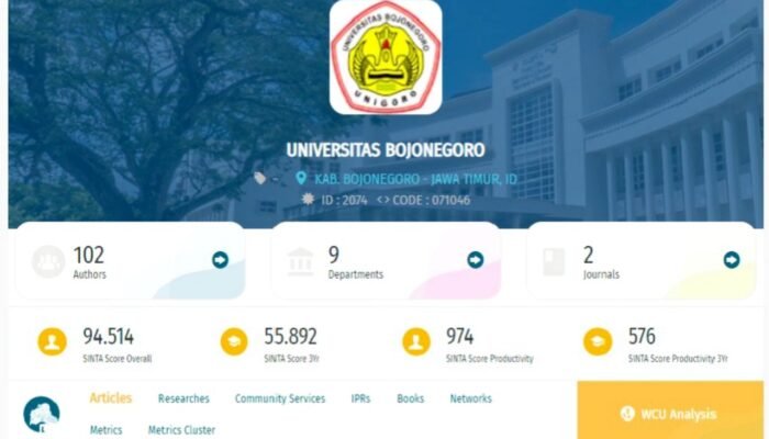 Keren, UNIGORO Jadi Kampus dengan Kinerja Riset Terbaik di Bojonegoro