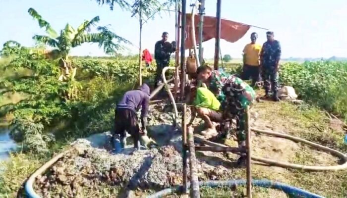 Sumur Bor TNI AD Dikebut di Lamongan, Solusi Krisis Air Bersih Mulai Terwujud