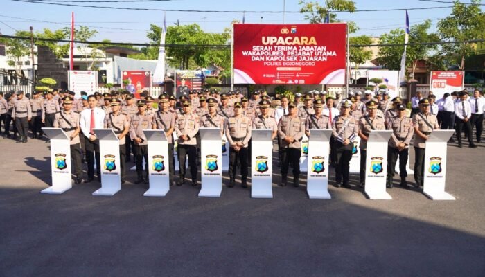 Kapolres Bojonegoro Pimpin Sertijab PJU dan Kapolsek, Ini Nama-nama yang Dimutasi