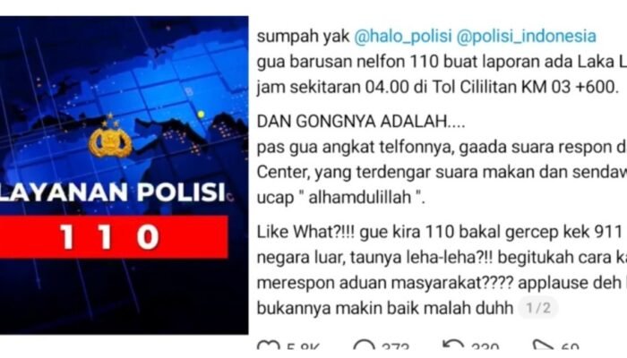 Layanan Darurat 110 Polri Disorot, Warganet Ungkap Pengalaman Mengecewakan