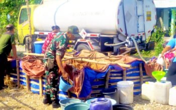 Krisis Air Bersih Melanda Sukosewu, Kodim Bojonegoro Langsung Turun Tangan