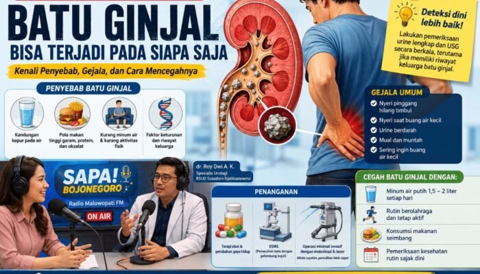 Batu Ginjal Tak Selalu Harus Operasi, Ini Penjelasan Dokter Spesialis Urologi Bojonegoro
