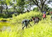 Satgas TMMD 129 Bojonegoro Gandeng Mahasiswa Unigoro Percantik Embung Kesongo