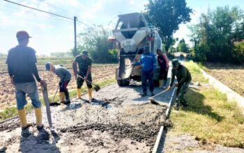 TMMD 129 Bojonegoro Percepat Pembangunan, Jalan Dusun Mundu Berubah Jadi Cor Beton img 20260718 wa0026