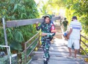 TMMD 129 Bojonegoro: Babinsa dan Warga Kompak Bangun Jembatan Desa