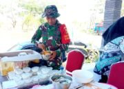 Belajar Membuat Donat, Komandan Satgas TMMD Bojonegoro Semakin Dekat dengan Warga
