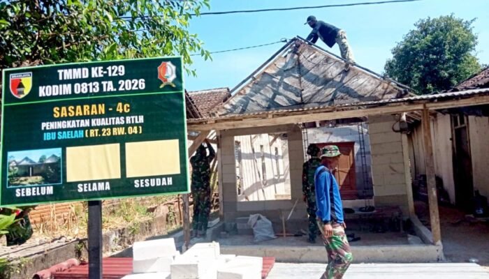 Rumah Ibu Saelah Disulap Jadi Layak Huni Lewat TMMD Bojonegoro