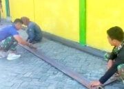 Jembatan Brang Etan Mulai Dibangun, Satgas TMMD Bojonegoro Tancap Gas