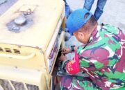 Genset Mati Mendadak, Satgas TMMD Bojonegoro Tak Panik dan Langsung Perbaiki