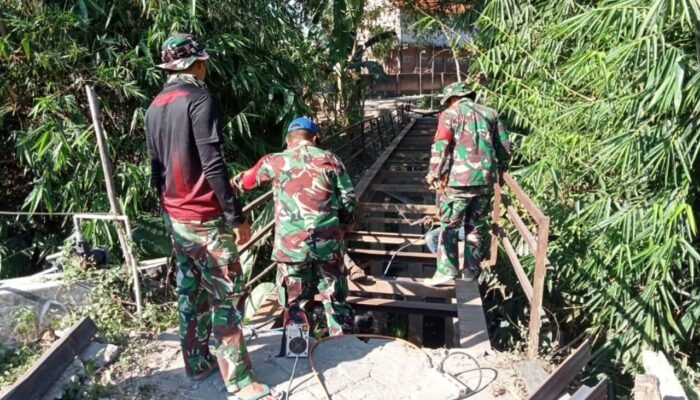 Jembatan Kesongo Dikebut Satgas TMMD Bojonegoro, Mobilitas Warga Segera Membaik