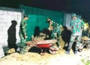 Salut, Satgas TMMD Bojonegoro Kerja Hingga Malam Demi Rumah Layak Huni